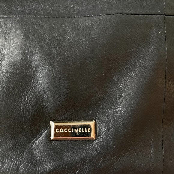 Coccinelle Black Leather Envelope Pouch - Picture 6 of 10